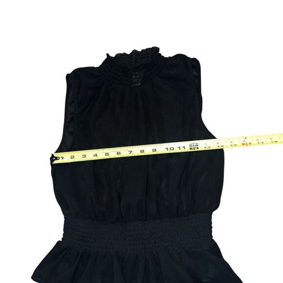 JAPNA Black Peplum Sleeveless Blouse Size L - Picture 6 of 8